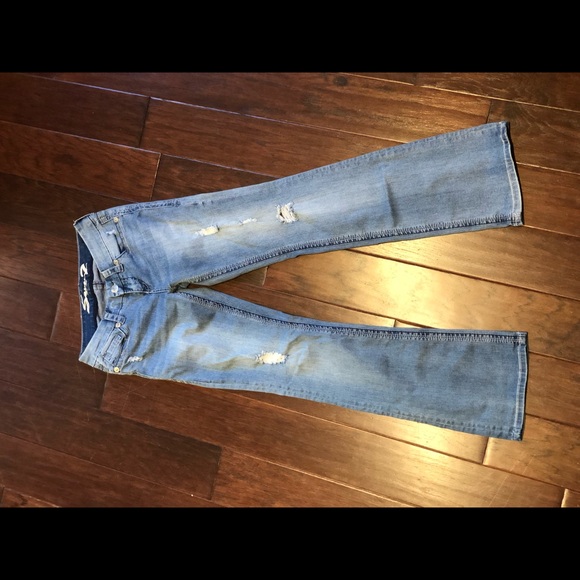 Seven 7 Size 27 Light Wash Boyfriend Boot Cut Jean - Picture 8 of 8